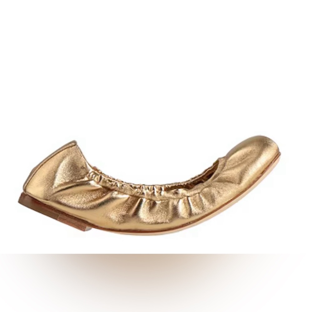Rene Caovilla Gold Flats size 10 1/2 flat ballet shoes